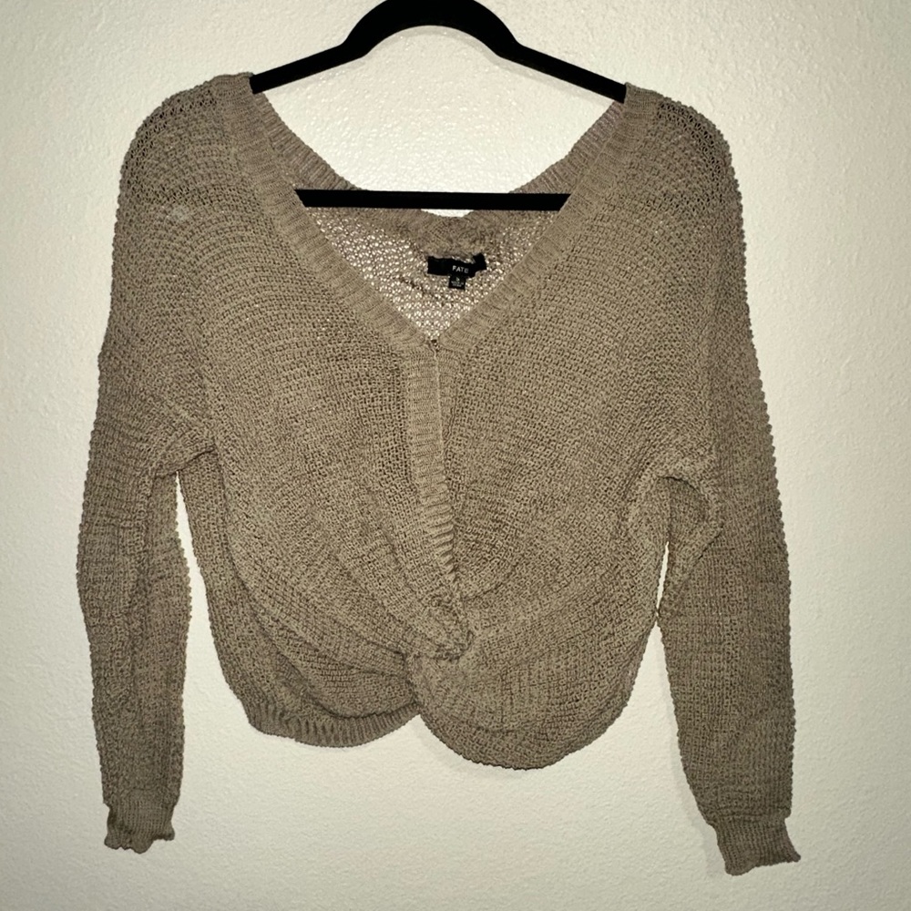 Olive green women’s knit sweater
